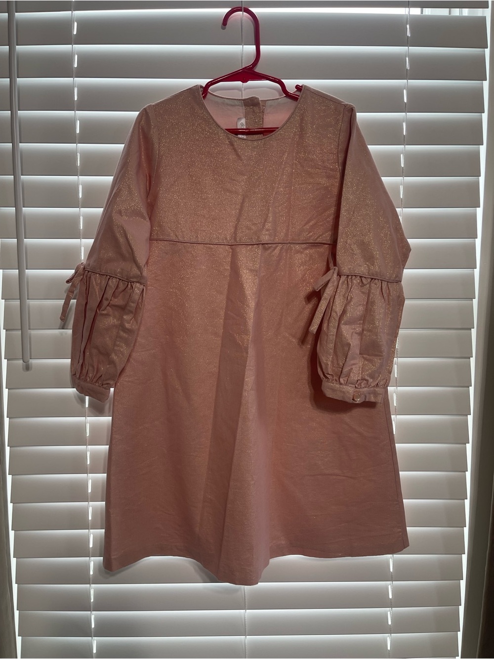 $94 Dondolo Girls' Pink Sparkle Long Sleeve Dress